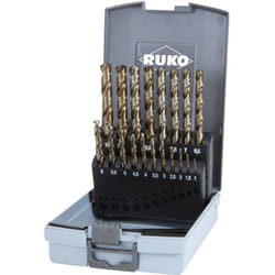 Ruko - 215214RO HSSE-Co 5 Kit punte a spirale da metallo 19 parti din 338 Alberino cilindrico 1 kit