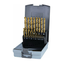 Set di punte elicoidali din 338 TipoN D.1-10x0,5mm hss TiN 19 pezzi Ku.-Kass. Ruko