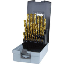 RUKO 250215TRO HSS-G Kit punte a spirale 25 parti 1 mm, 1.5 mm, 2 mm, 2.5 mm, 3 mm, 3.5 mm, 4 mm, 4.5 mm, 5 mm, 5.5 mm,