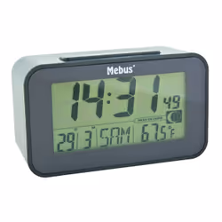 Mebus 51460, Sveglia digitale, Antracite, F, °C, LCD, 2 linee, 120 mm