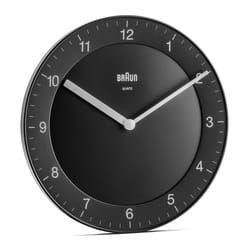 Braun BC 06 B Quarzwanduhr analog schwarz Orologio al quarzo Cerchio Nero