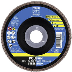 69300935 pfc 125 z 60 start steelox Disco con falde Diametro 125 mm ø foro 22.23 mm 10 pz. - Pferd