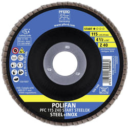 Pferd - 69300936 pfc 115 z 40 start steelox Disco con falde Diametro 115 mm ø foro 22.23 mm 10 pz.