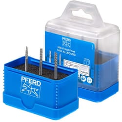 Pferd - Set di punte per fresatura piccole in metallo duro ad alte prestazioni, 3 pezzi, dentatura completa, diametro albero 3 mm, diametro fresa 3