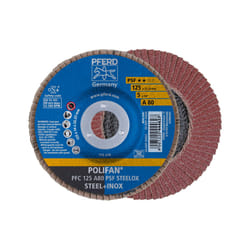 PFERD PFC 125 A 80 PSF STEELOX fornitura per utensili rotanti per molatura/levigatura Metallo