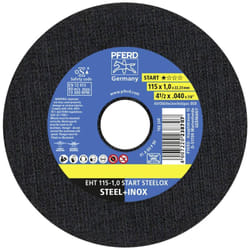 Pferd - Dischi da taglio, 25 pezzi eht 115 x 1,0 x 22,23 mm linea di partenza dritta start steelox 69120943 – per acciaio, acciaio inossidabile (inox)