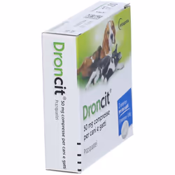 Droncit 50mg Farmaco Veterinario Infestazioni Parassitarie di Cani e Gatti 2 Compresse