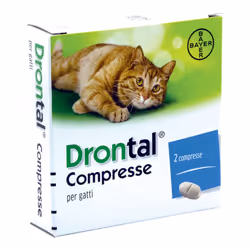 Drontal Farmaco Veterinario Infestazioni Parassitarie dei Gatti 2 Compresse