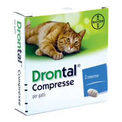 Drontal Farmaco Veterinario Infestazioni Parassitarie dei Gatti 2 Compresse