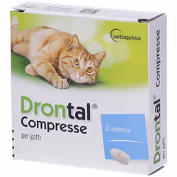Drontal Farmaco Veterinario Infestazioni Parassitarie dei Gatti 2 Compresse