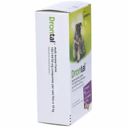 Drontal Multi Aroma Carne Farmaco Veterinario Infestazioni Intestinali dei Cani 24 Compresse