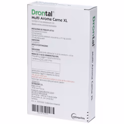 Drontal Multi Aroma Carne XL Farmaco Veterinario Infestazioni Intestinali dei Cani di Grande Taglia 8 Compresse
