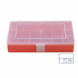 hünersdorff 608100, Armadietto portaoggetti, Rosso, Rettangolare, Polipropilene (PP), Monocromatico, Bianco