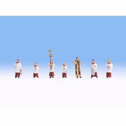 NOCH Priest and Altar Servers, HO (1:87), Rosso, Bianco