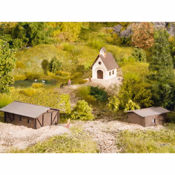 NOCH Small Buildings Set, Z (1:220), Marrone, Bianco