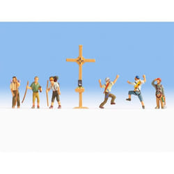 NOCH Mountain Hikers with Cross parte e accessorio di modellino in scala Personaggi