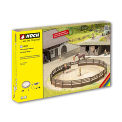 NOCH micro motion Reitplatz mit Pferdeboxen parte e accessorio di modellino in scala Fattoria