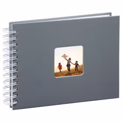 Hama Fine Art album fotografico e portalistino Grigio 50 fogli 10 x 15 cm Rilegatura a spirale