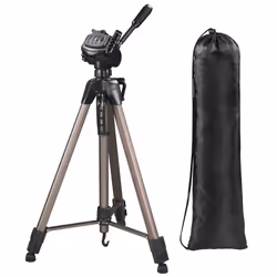 Hama Treppiedi "Star 63", argento (66 - 166 cm), testa 3D con sgancio rapido,gambe in 3 sezioni, borsa per trasporto