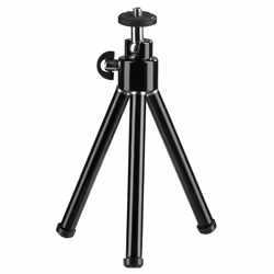 Hama Mini Treppiedi, nero (14-21 cm, 124 g), testa 3D, gambe in 2 sezioni, 3 gamba/gambe, Nero, 21 cm, 110 g