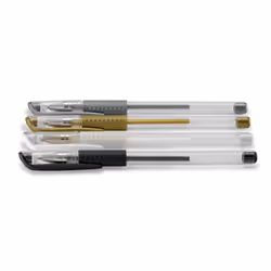 Hama Classic, Penna in gel con cappuccio, Nero, Oro, Argento, Bianco, Nero, Oro, Argento, Trasparente, Bianco, Plastica, Ambi ...