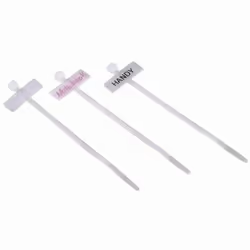 Hama Kabelbinder mit Beschriftungsfeld, 98 mm, 25 Stück, selbstsichernd fascetta Nylon Bianco