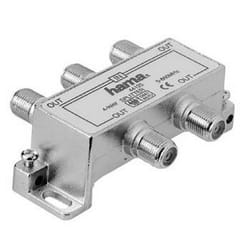 Hama CATV Splitter, 4 Way Splitter per cavo Argento