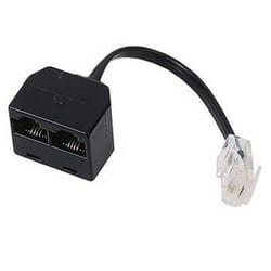 Hama Modular plug US 8p4c -> 2 modular couplers US 8p4c cavo di rete Nero 0,1 m