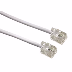 Hama Cavo telefonico spina 6p 4c / spina 6p 4c, 3 metri, bianco, 3 m, Bianco