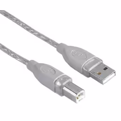 Hama Cavo USB A 2.0/USB B 2.0, 3 metri, grigio, 1 stella, 3 m, USB A, USB B, Grigio