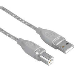 Hama Cavo USB A 2.0/USB B 2.0, 3 metri, grigio, 1 stella