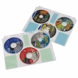 Hama CD-ROM Index Sleeves, 60 dischi, Trasparente, Plastica