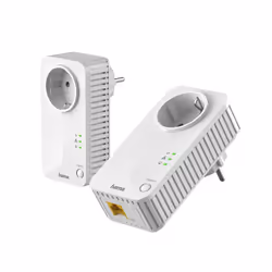 Hama Socket, 600 Mbit/s, IEEE 802.3, IEEE 802.3u, HomePlug AV, 128-bit AES, Bianco, 2 pz