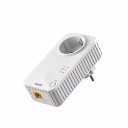 Hama Socket 600 Mbit/s Collegamento ethernet LAN Bianco 2 pz