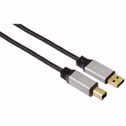 Hama USB A-B, 1.80 m, 1,8 m, USB A, USB B, Maschio/Maschio, 0,48 Gbit/s, Nero
