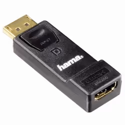 Hama 00054586 adattatore per inversione del genere dei cavi DisplayPort M HDMI FM Nero