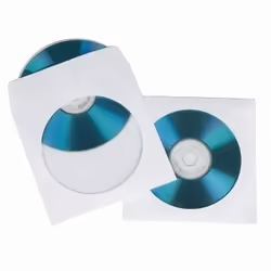 Hama CD-ROM Paper Sleeves 50, White 50 dischi Bianco