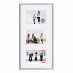Hama 4007249667229, Cornice per foto multipla, Vetro, Sintetico, Argento, Parete, 13 x 18 cm, Rettangolare