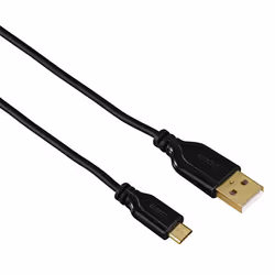 Hama 0.75m, USB2.0-A/USB2.0 Micro-B, 0,75 m, USB A, Micro-USB B, USB 2.0, Maschio/Maschio, Nero