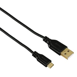 Hama 0.75m, USB2.0-A/USB2.0 Micro-B cavo USB 0,75 m USB A Micro-USB B Nero