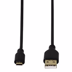 Hama 0.75m, USB2.0-A/USB2.0 Micro-B cavo USB 0,75 m USB A Micro-USB B Nero