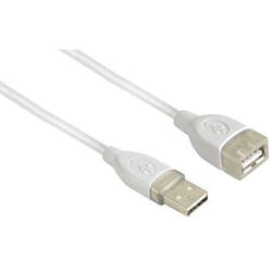 Hama USB Extension Cable, A-Plug - A-Socket, 3 m, white cavo USB USB A Bianco
