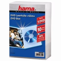 Hama DVD Jewel Case, Slim 10, transparent 10 dischi Trasparente - Vista aggiuntiva 2