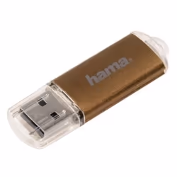 Hama 32GB Laeta, 32 GB, USB tipo A, 2.0, 10 MB/s, Cuffia, Marrone, Trasparente