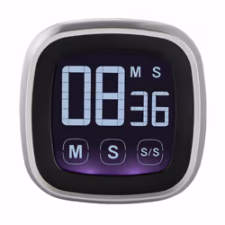 Hama Touch Timer da cucina digitale Nero, Argento