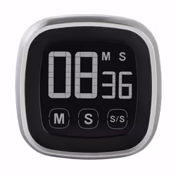 Hama Touch Timer da cucina digitale Nero, Argento