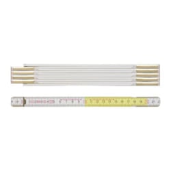 BMI - Metro pieghevole 9142 L.2m P.16mm mm / cm eg iii faggio bianco-giallo