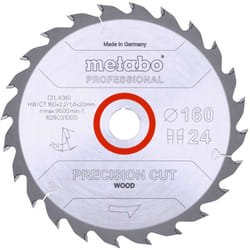 Metabo - Accessori - Lama per sega circolare Precision Cut per legno 160 x 20 mm 628031000