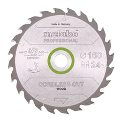 Metabo - Lame de scie circulaire bois coupé avec précision professionnelle D190xB2.2xBore30mm 48Z. wz