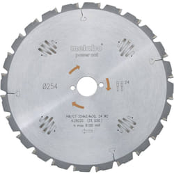 Metabo - hw/ct 254X30 60 wz 628222000 Lama circolare in metallo duro 254 x 30 x 1.8 mm Numero di denti: 60 1 pz.